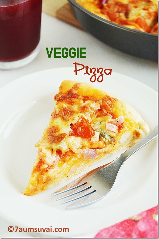 Homemade veggie pizza 