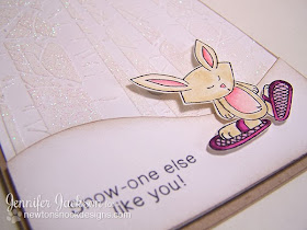 Bunny wearing Snowshoes Winter card from Newton's Nook Designs