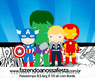 Avengers Chibi Style, Free Printable Candy Bar Labels.