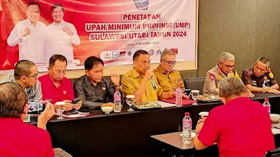 Gubernur Olly Tetapkan Upah Minimum Provinsi (UMP) Sulut 2024 Sebesar Rp3.545.000