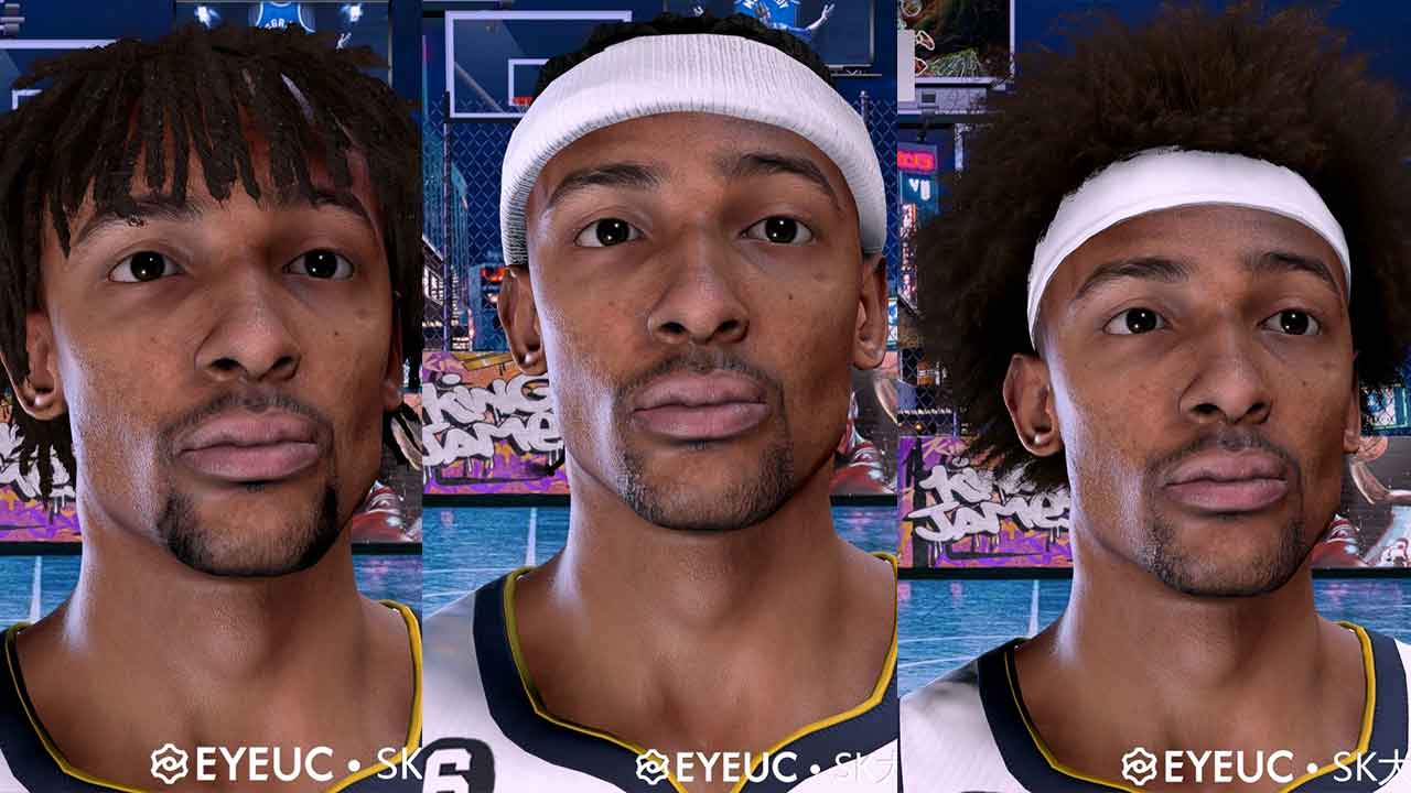 NBA 2K23 Zeke Nnaji Cyberface (3 Hairstyles)