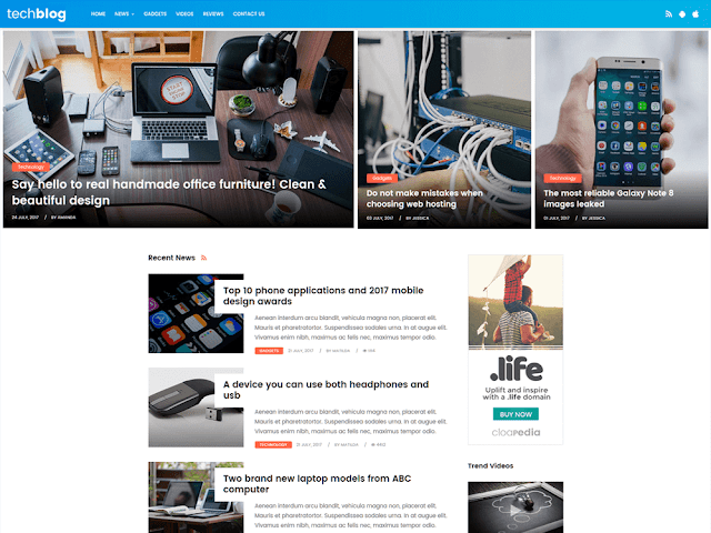  tech blog responsive template
