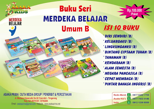 Paket Buku Kurikulum Merdeka PAUD, buku kurikulum merdeka paud, jual buku kurikulum merdeka paud 2023,buku paud kurikulum merdeka,asaka kids