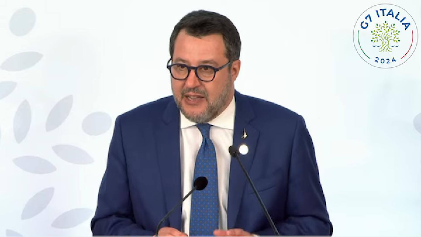 G7 Trasporti: conferenza stampa del ministro Salvini