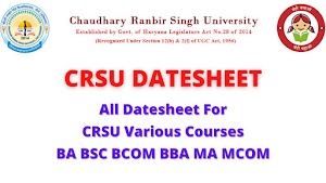 CRSU Datesheet B.Ed BA BSC BCOM MA MSC MCOM Examination 2023-24