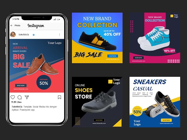 Template Social Media Post Jualan Sepatu dan Sandal