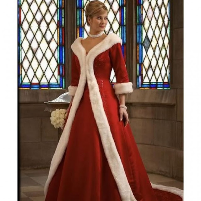 red-wedding-dresses-unique-white-fur-long-sleeve-holiday-christmas