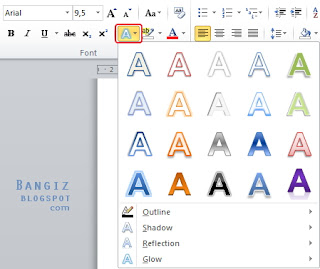 Text Effect microsoft word