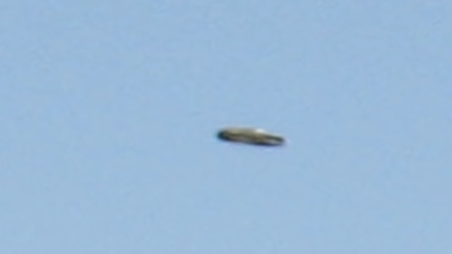 Silver Flying Saucer over Edgemoor Barn in California US.