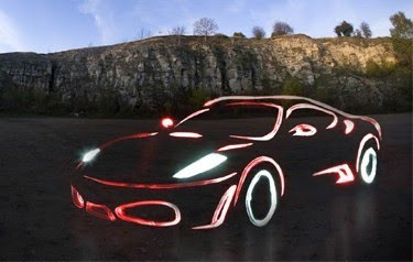 light graffiti cars