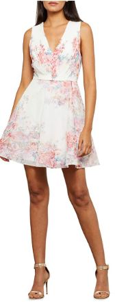 Women's Floral V Neck - Cocktail Dress 2021