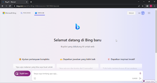 Bing Chat Kini Bisa di Akses Melalui Google Chrome