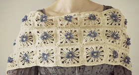 ByHaafner, crochet, flower loom, Hana Ami, Daisies in the Field Scarf