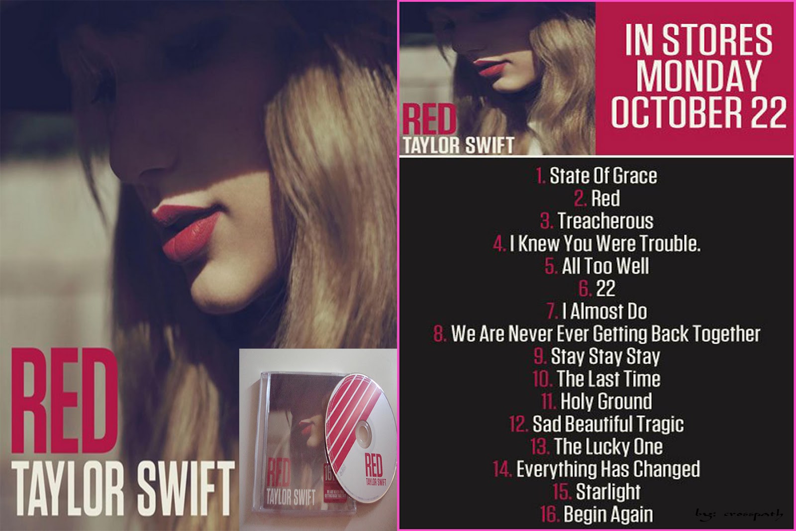 Crosspath Taylor Swift 2012 Complete Red Album
