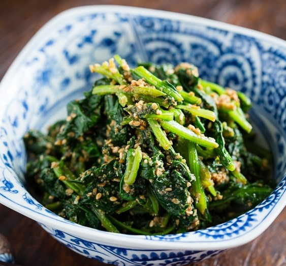 Japanese Spinach Salad with Sesame Dressing (Horenso Gomaae) ほうれん草の胡麻和え #vegetarian #healthy