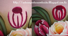 pintura em tecido passo a passo tulipa