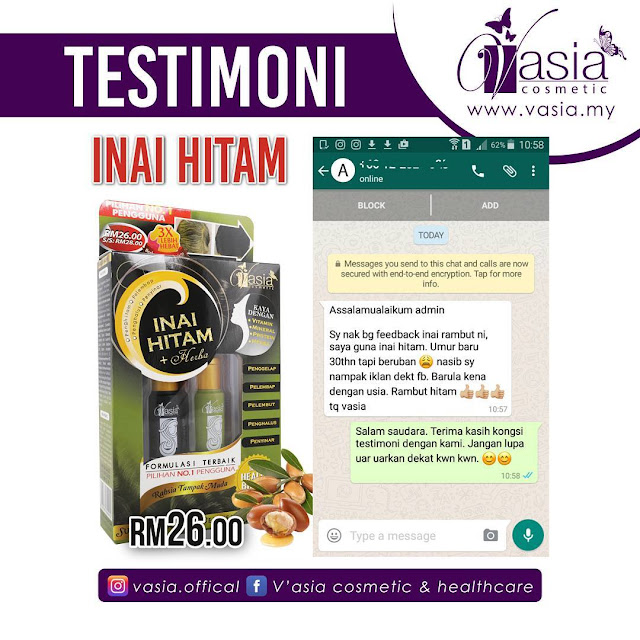 Testimoni Inai Hitam + Herba V'asia