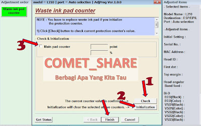 cara reset ulang printer Epson L110. L210. L300. L350. L365 dengan mudah