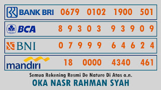 rekening resmi oka nasr rahmansyah