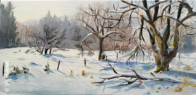 pleinairpainting, snowlandscape, oilpainting