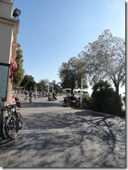 Walkways in Bardolino, Ital by the water