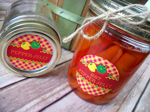 Fiesta Hot Pepper Jelly Canning Jar Labels