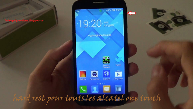 hard reset alcatel one touch