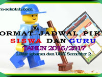 Jadwal Piket Siswa Dan Guru  Tahun 2016/2017