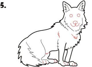 كيفية رسم كلب الهاسكي
