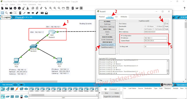 Cara Konfigurasi Routing Dynamic dengan Dua Router di Cisco Packet Tracer