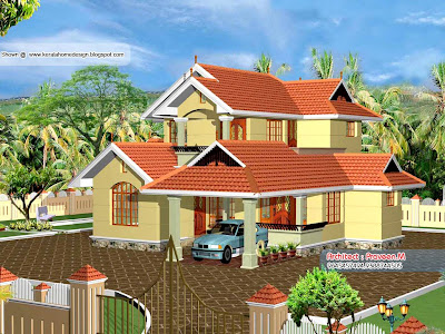 Kerala Home Elevation - 2109 Sq. Ft