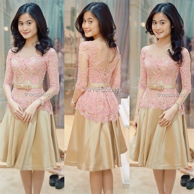 50 Gambar Model Baju Kebaya Modern Lengan Pendek Sabrina 