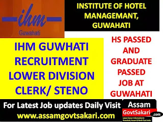 Institute of Hotel Management, Guwahati Recruitment 2019