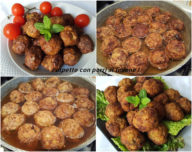 Polpette ai porri con limone