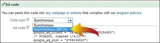 adsense switch to asynchronous
