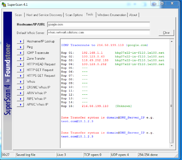 kiểm tra thông NetBios,