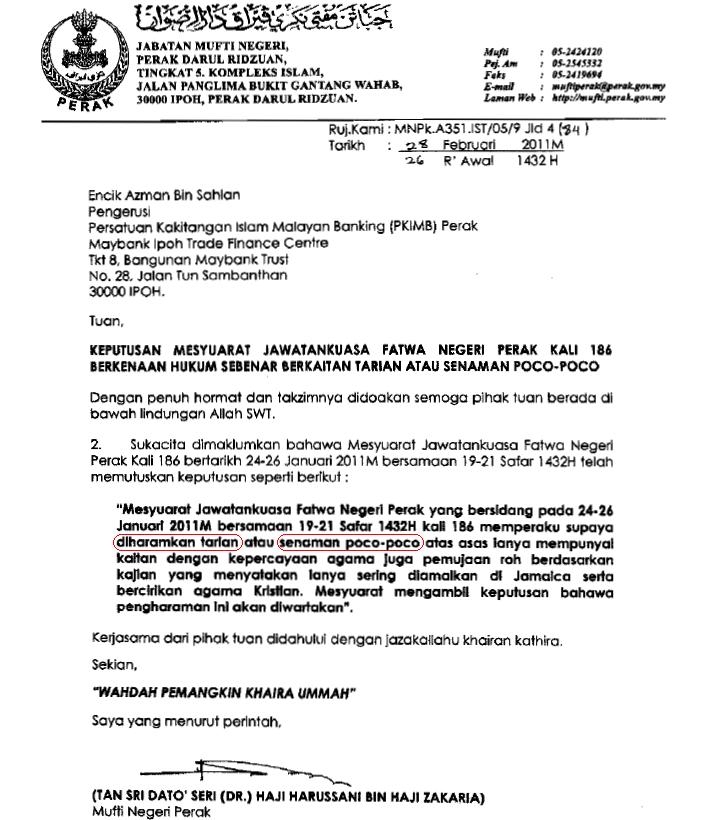 Format Surat Rasmi Negeri Perak