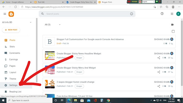 Blogger Full Customization For Google search Console And Adsense