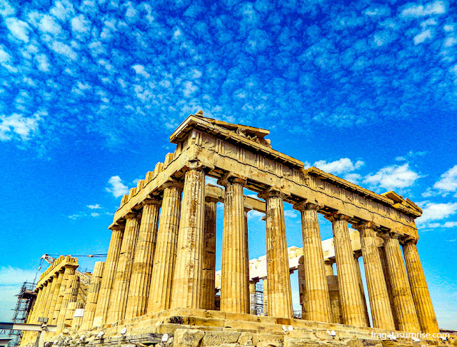 Partenon, templo dedica à deusa Atena na Acrópole de Atenas
