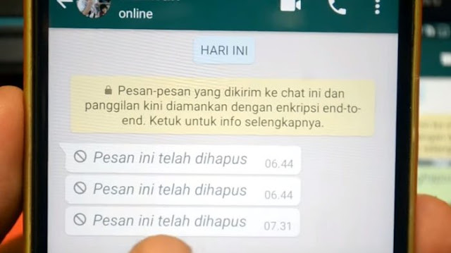 Cara Membaca Kembali Pesan yang Dihapus pada Whatsapp