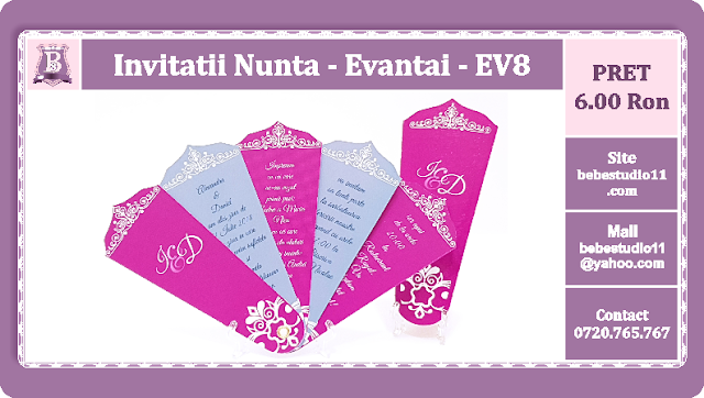 invitatie nunta evantai