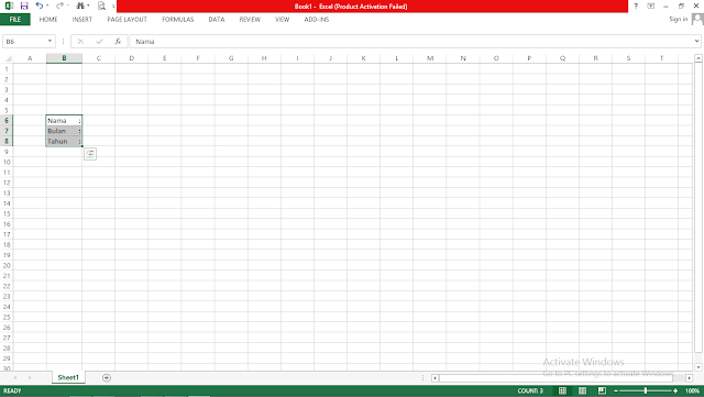 Tutorial meratakan : di excel