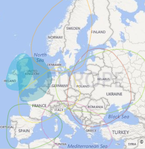 Climbing My Family Tree: Dad AncestryDNA results Map  (Copyright to Ancestry DNA) 