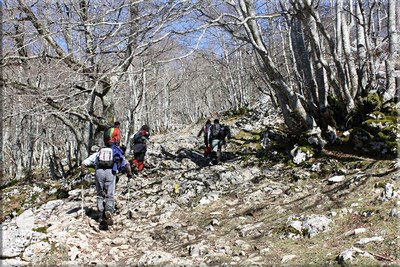 Prolongado ascenso por ''El Calvario''