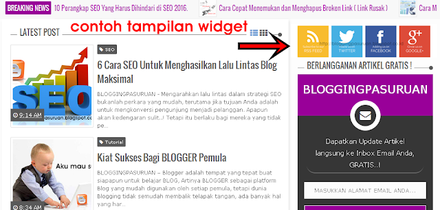 Cara Membuat Widget Social Media Gaya Metro UI di Blog