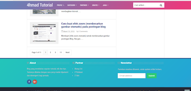 Cara Membuat Gradient Color Pada Footer Template