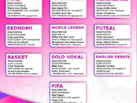 Lomba Futsal, Basket, MHQ Olimpiade, Solo Vokal, Mobile Legends, FIFA, English Debate dan Ratoeh Jaroe 2024