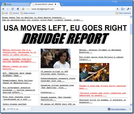Drudge Report 6-7-2009 9-59-11 PM