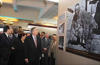 Foreign diplomats obediently trotting through this exhibition and imbibing some of the most gratuitous propaganda and denigration of Tibetans.