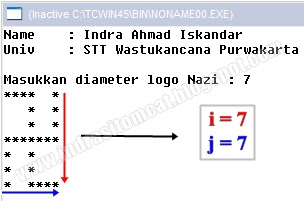 Program C++ :  Membuat Lambang Nazi Dengan Karakter Bintang
